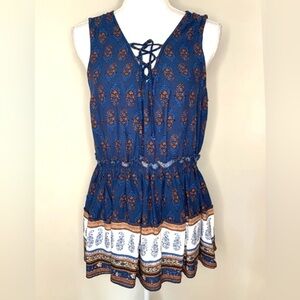 Maurice’s Boho Floral Summer Tank Top Women Size Medium